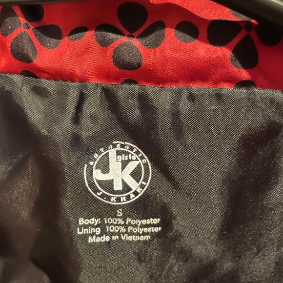 JK Girls Zip Up Vest, Small, adorable Black/Red - Picture 3 of 7
